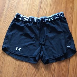 black athletic shorts